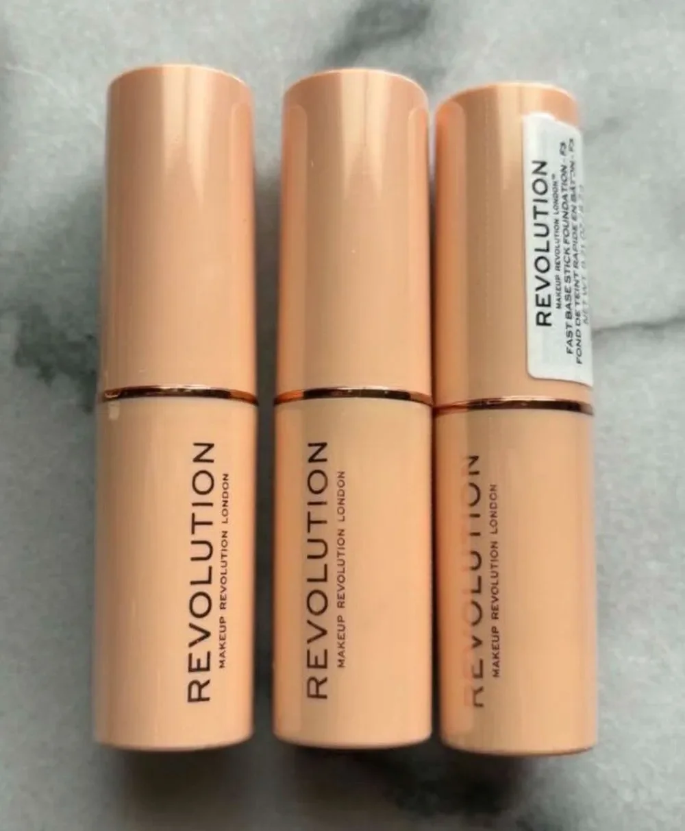 Revolution Fast Base Stick Foundation F3 Lot of 3